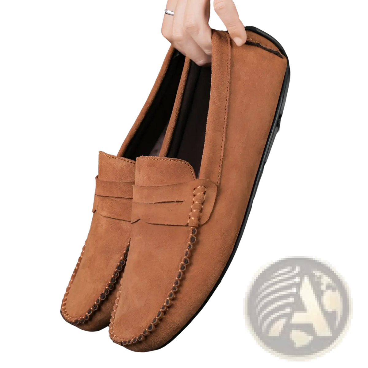Hand-stitched Suede Loafers Handmade Velvet Shoes