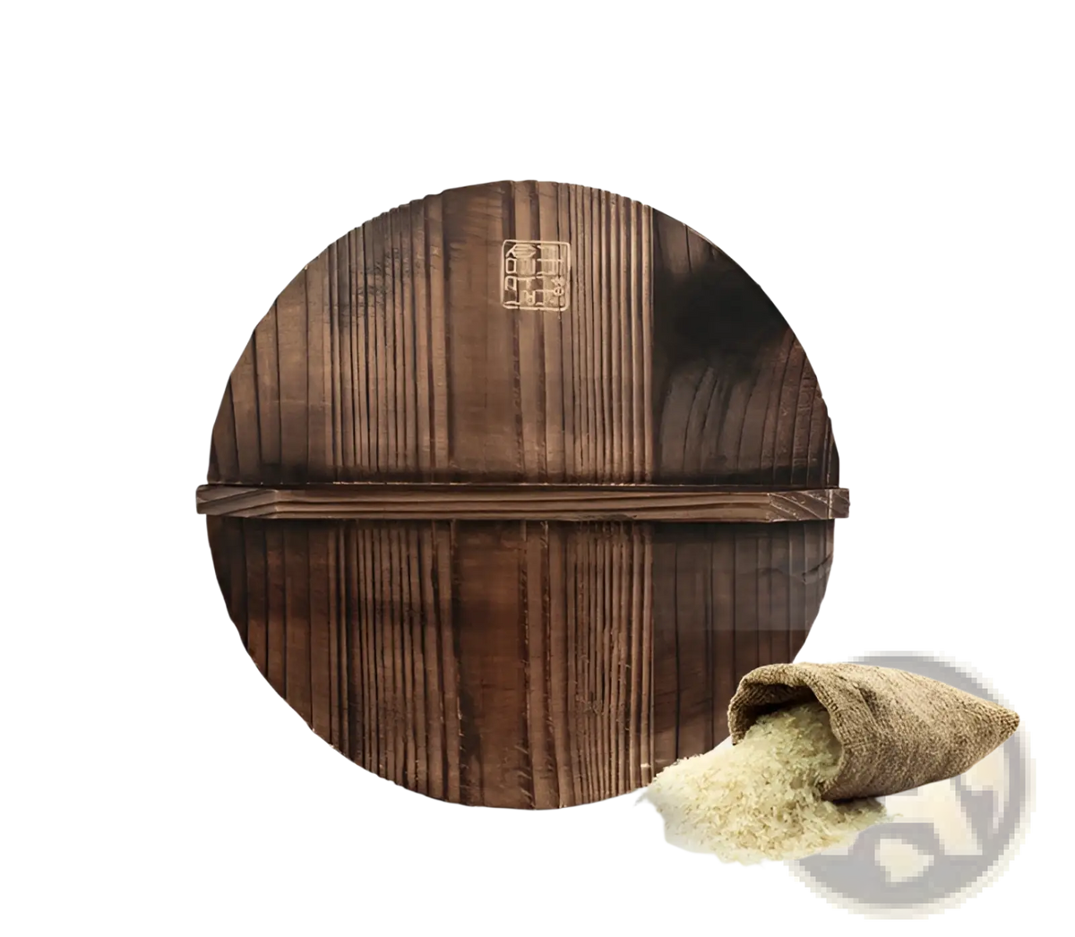Handmade Iron Wok with Wooden Handle and Glass Lid