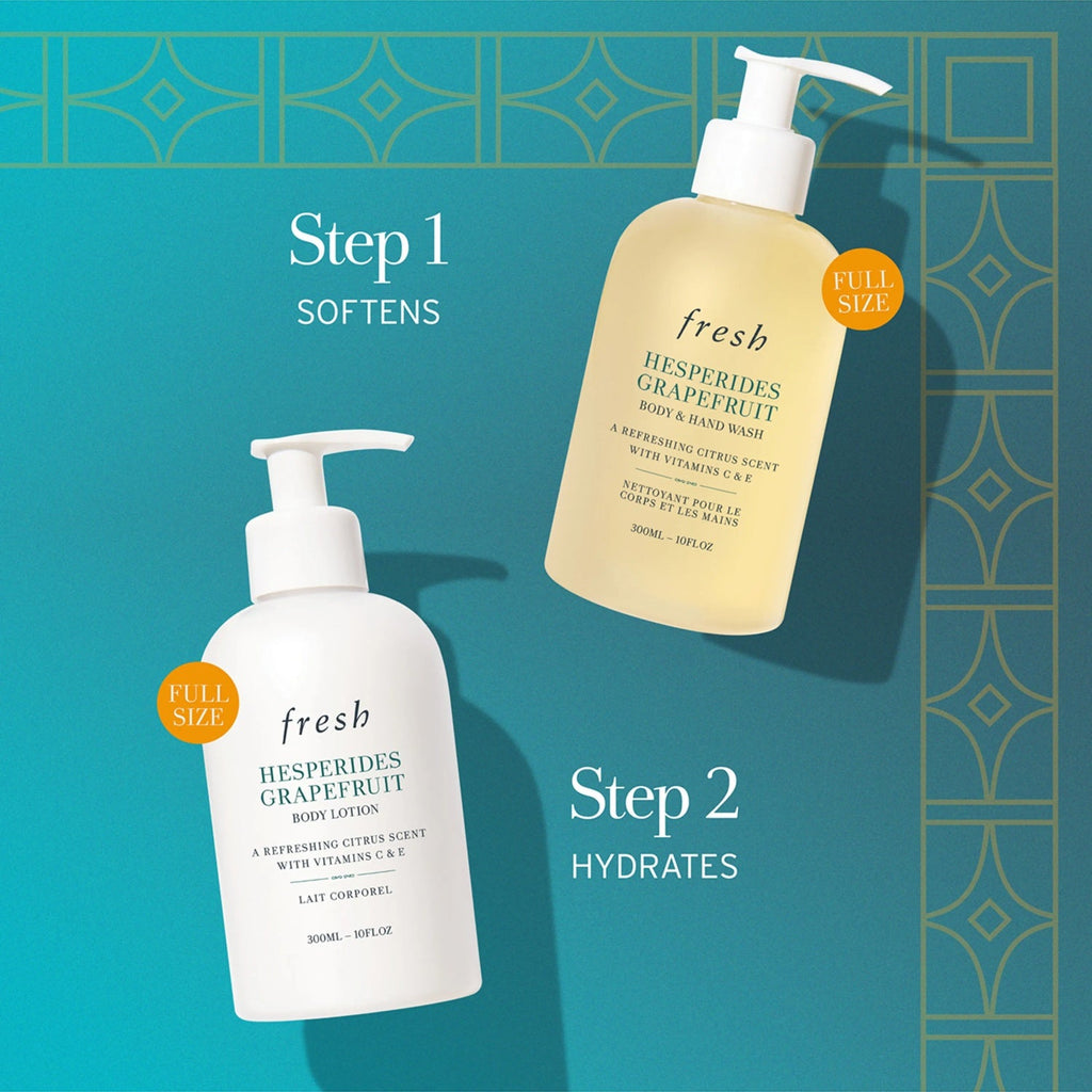 Fresh Hesperides Grapefruit Citrus Sensations Shower Gel 10 Oz & Lotion 10 Oz Set