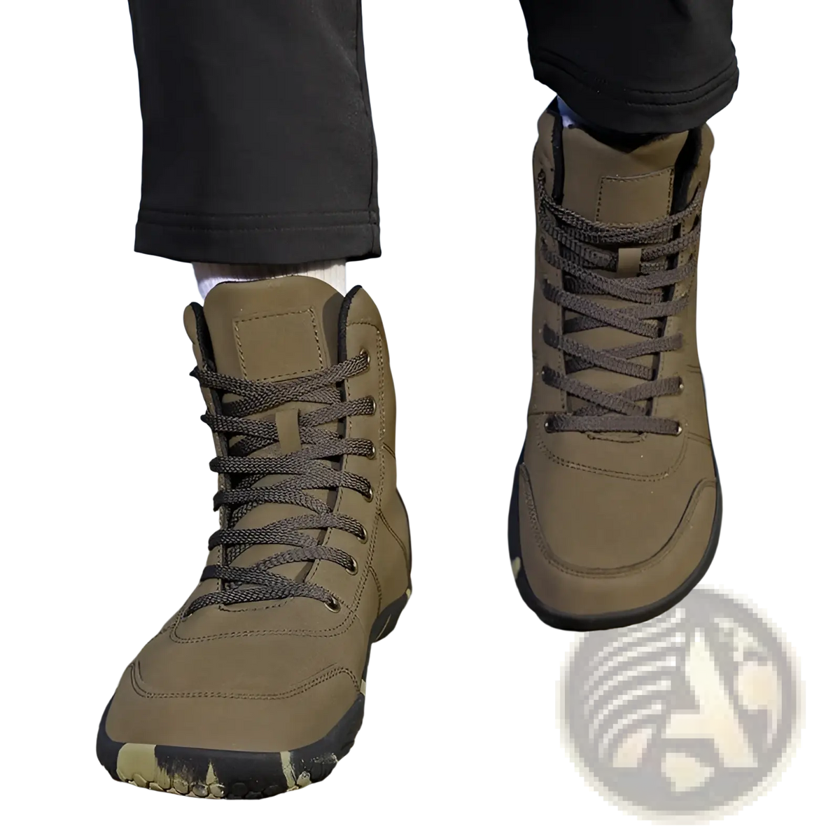 Hiking Boots Wide Toe Leather High Top Sports Shoes