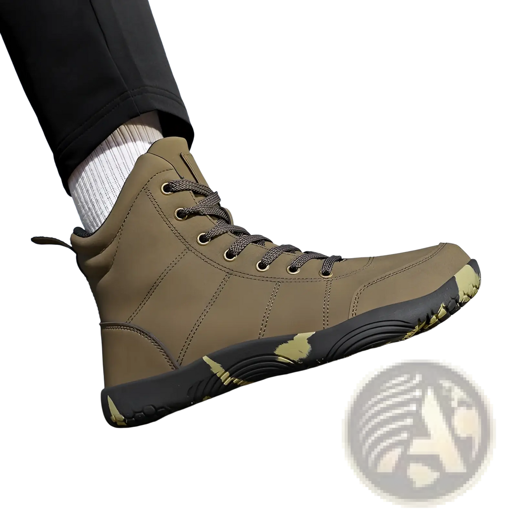 Hiking Boots Wide Toe Leather High Top Sports Shoes