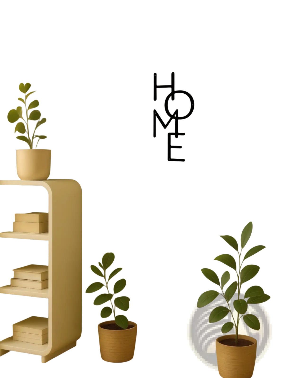 Home Metal Wall Decor Minimalist Letter Sign Art