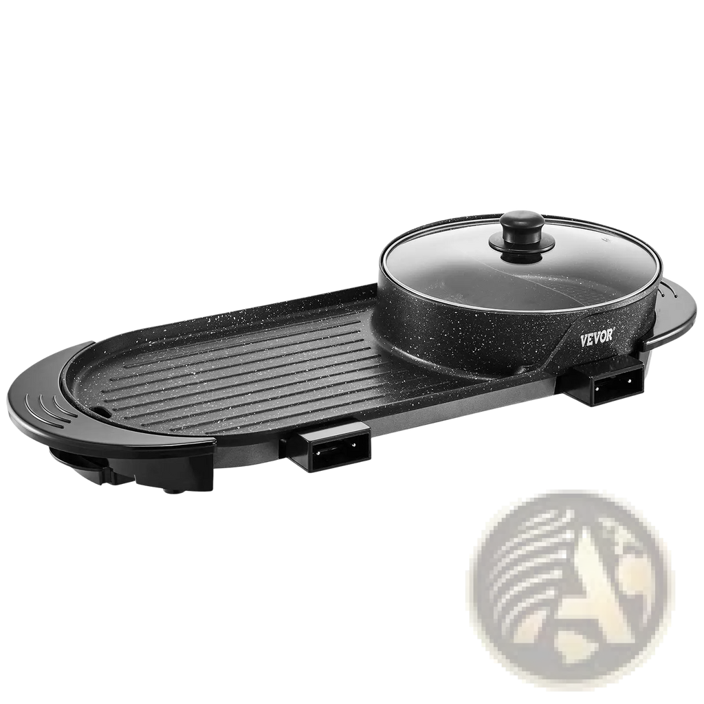 Hot Pot with Grill 2200w Electric Smokeless Griddle