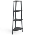 4-Tier Corner Shelf Metal Storage Rack Domestic Bookcase