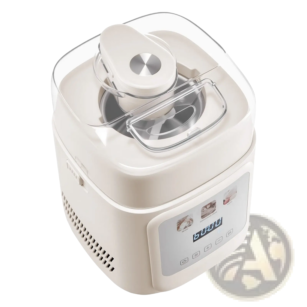 Ice Cream Maker with Compressor 1 Quart 4 in 1 White