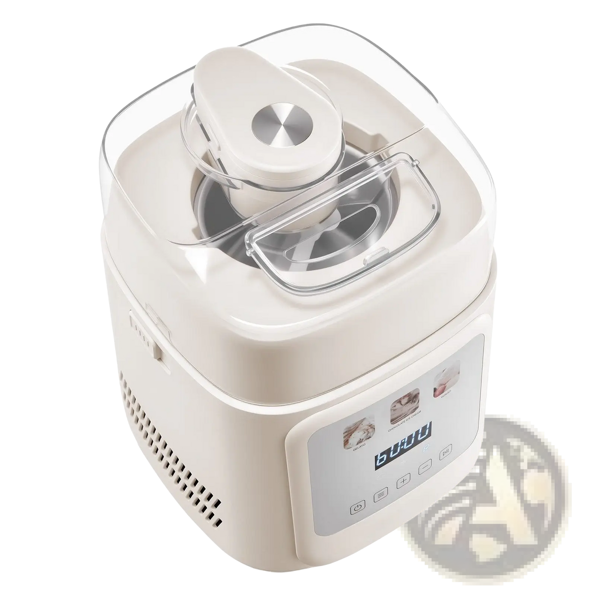Ice Cream Maker with Compressor 1 Quart 4 in 1 White