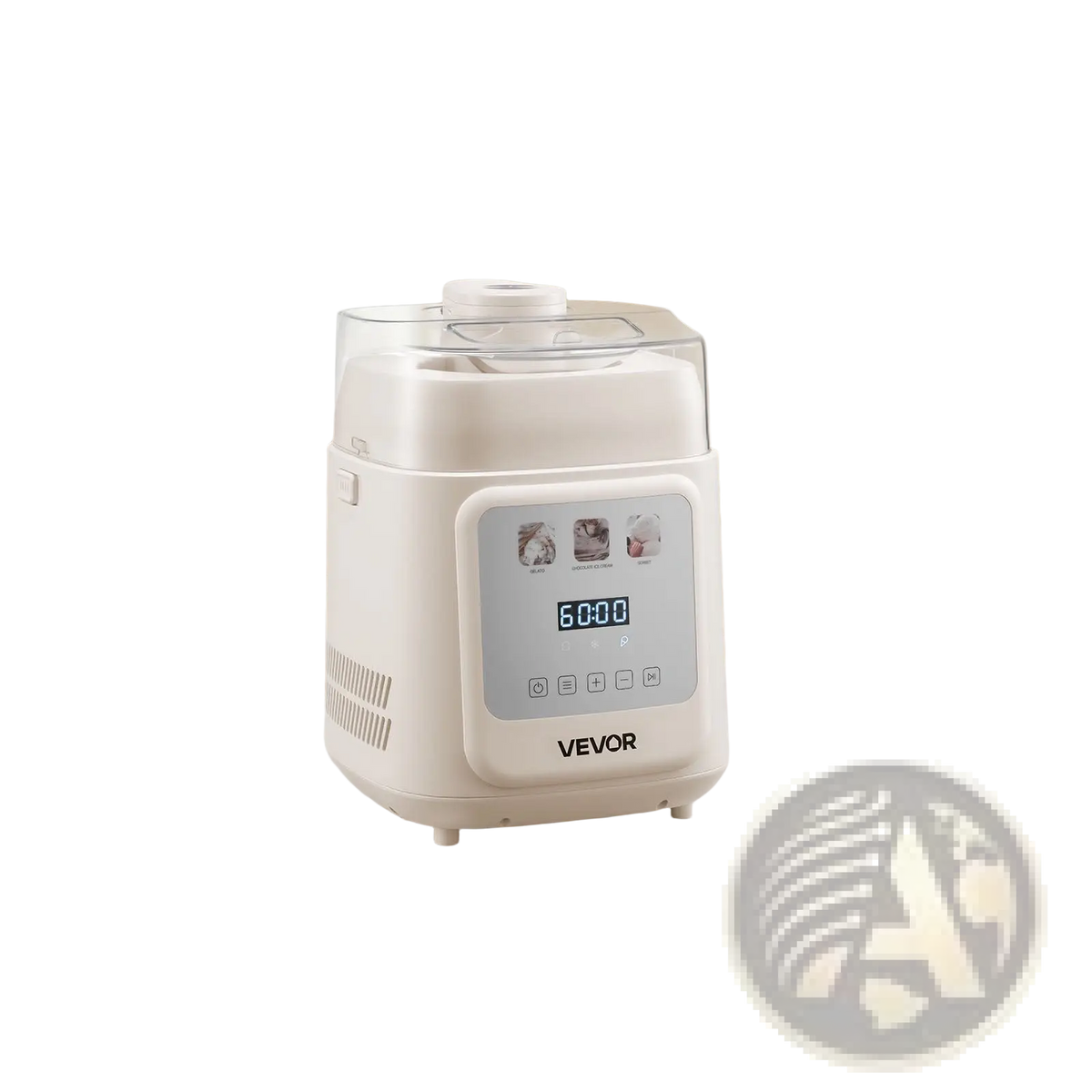 Ice Cream Maker with Compressor 1 Quart 4 in 1 White