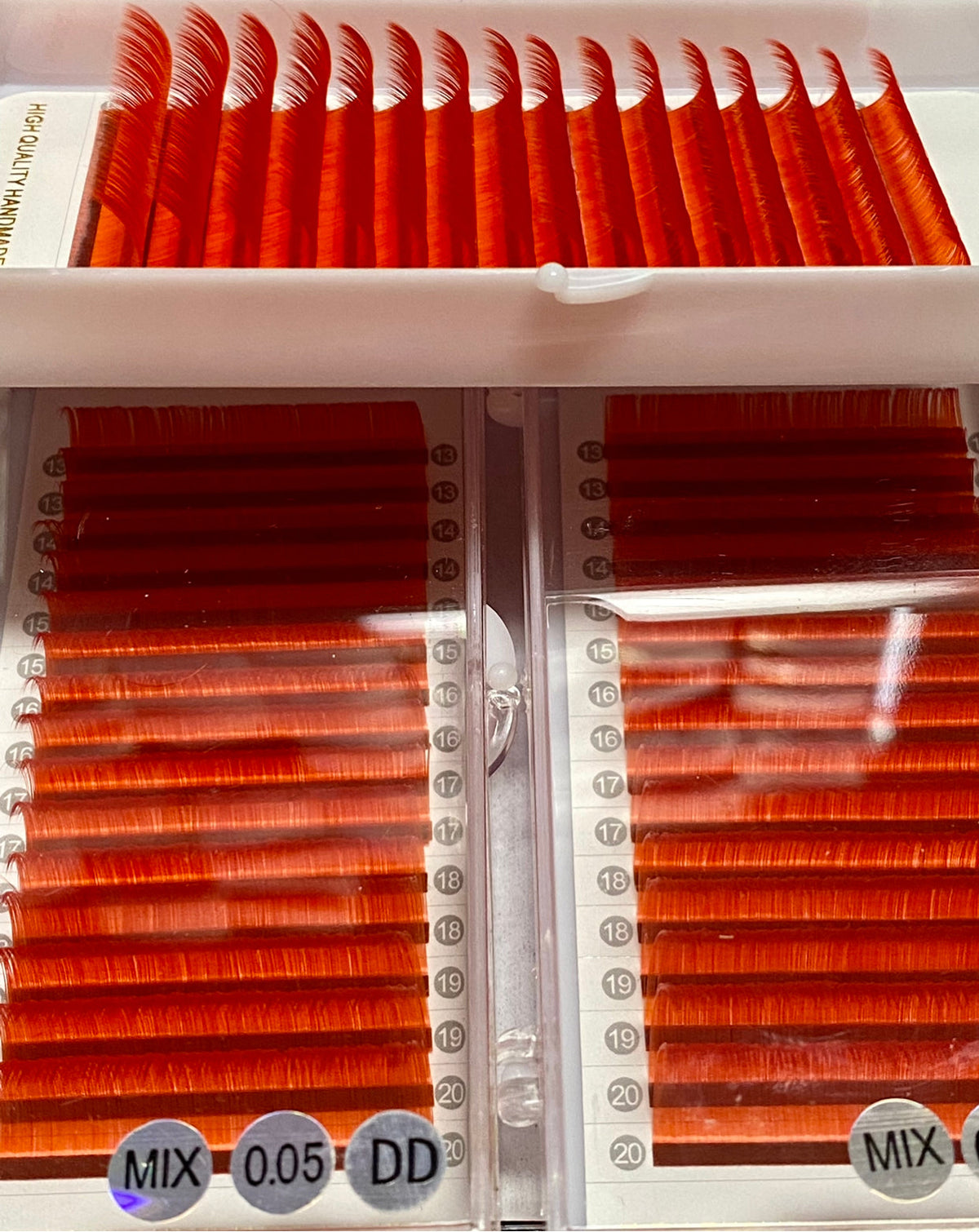 0.05mm Vivid Red Color Lashes