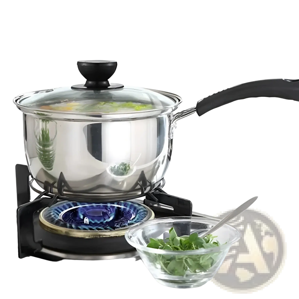 Induction Stainless Steel Cookware Set with Glass Lids
