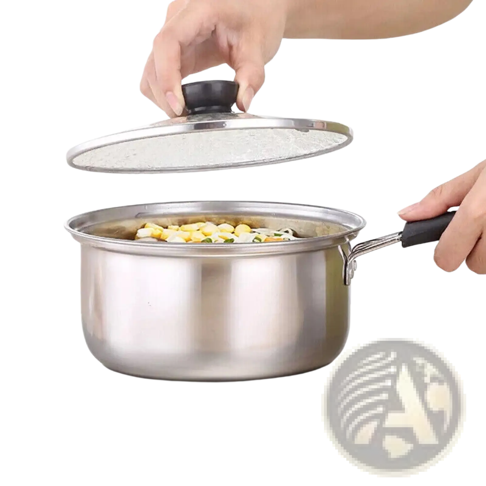Induction Stainless Steel Cookware Set with Glass Lids