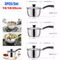 Induction Stainless Steel Cookware Set with Glass Lids
