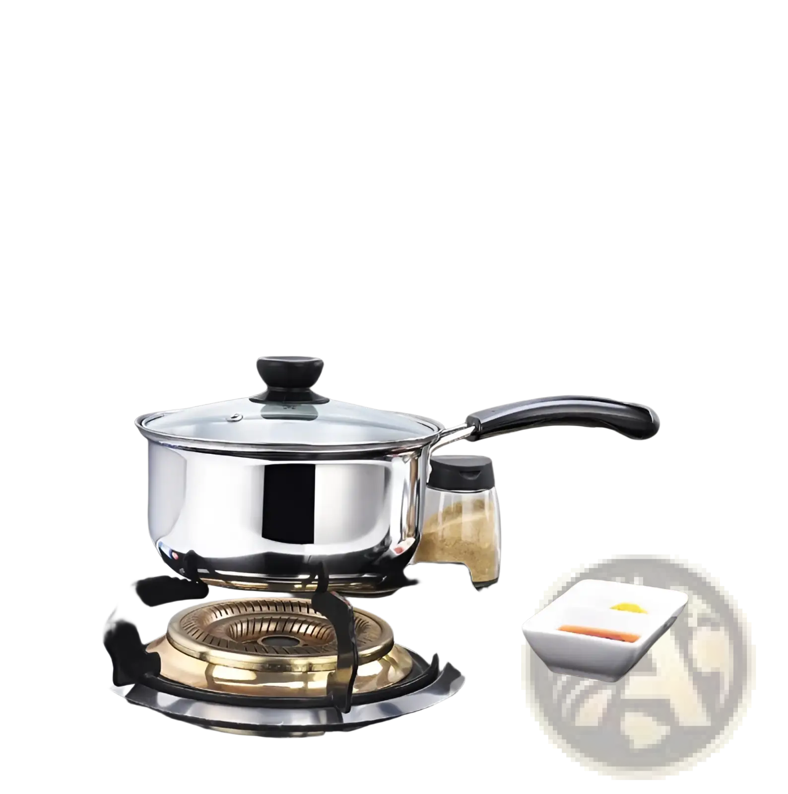 Induction Stainless Steel Cookware Set with Glass Lids