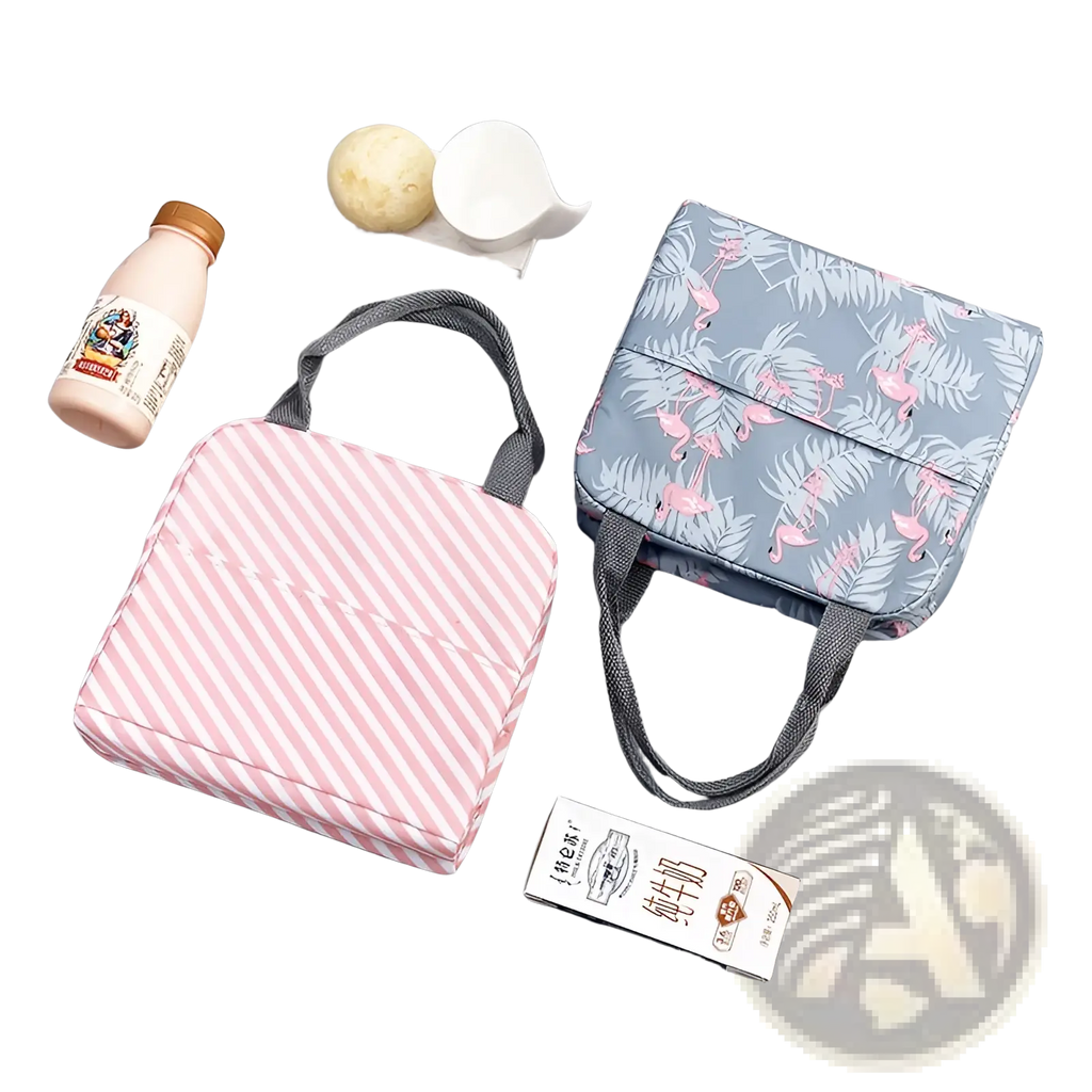 Insulated Waterproof Lunch Bag Striped Cactus Pattern