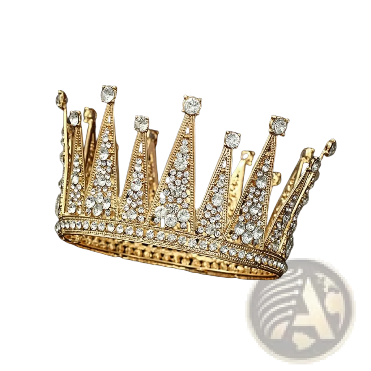 Intricate Rhinestone Filigree Bridal Tiara Crown