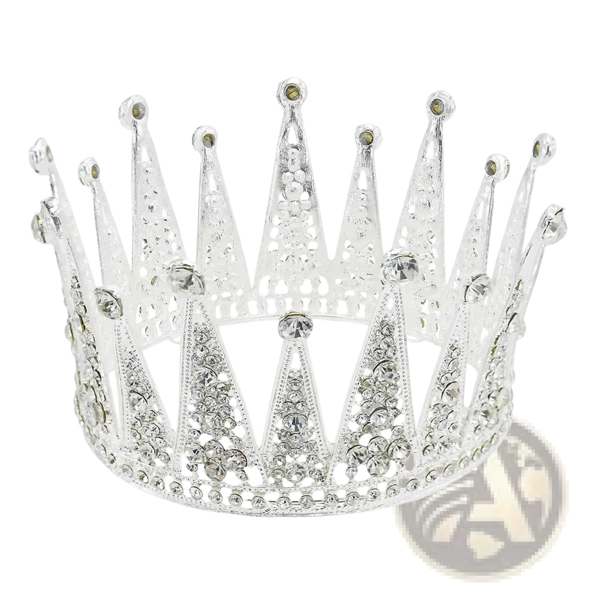 Intricate Rhinestone Filigree Bridal Tiara Crown
