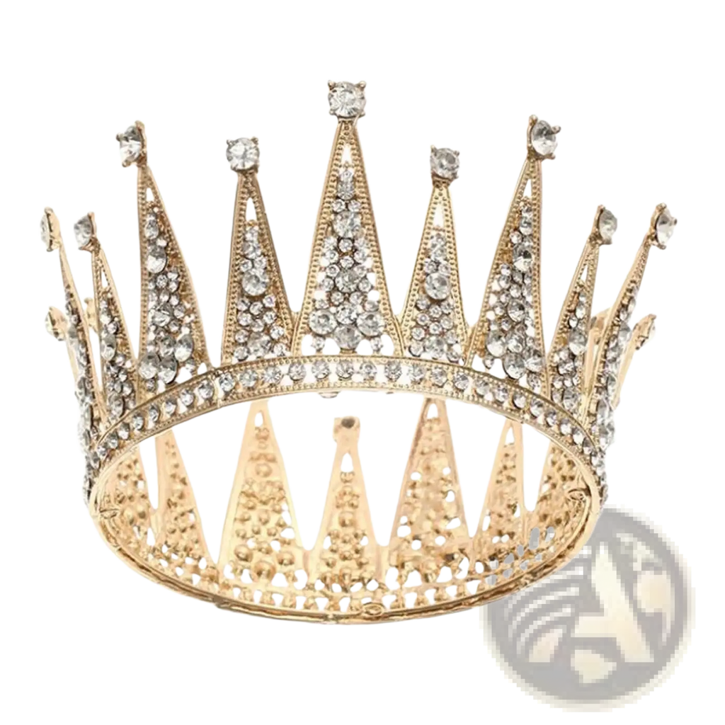 Intricate Rhinestone Filigree Bridal Tiara Crown