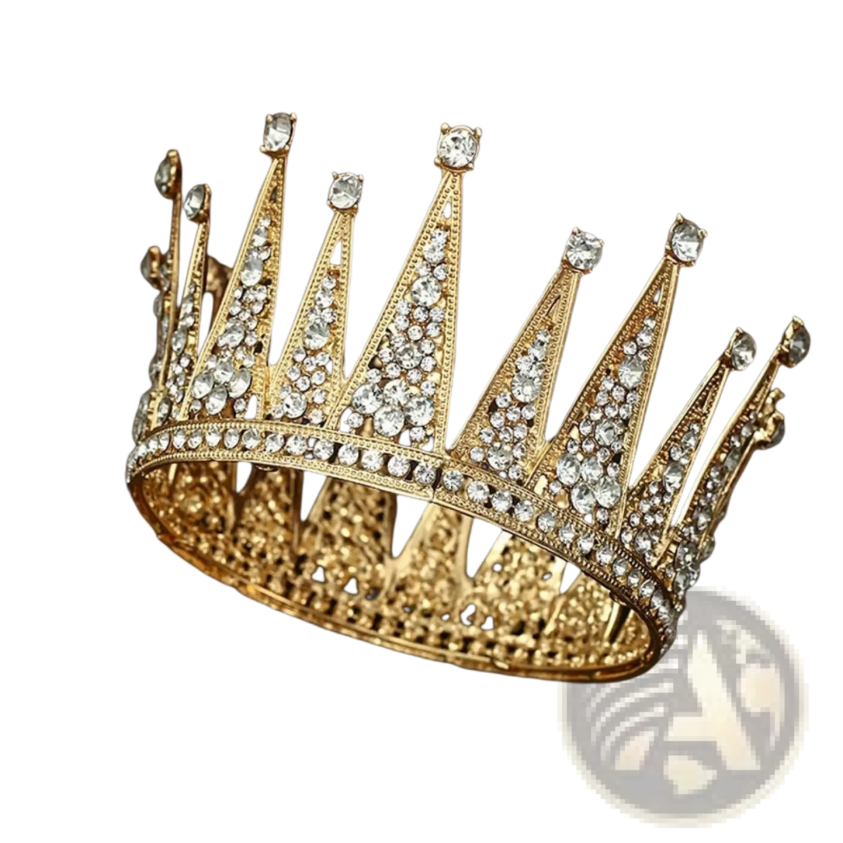 Intricate Rhinestone Filigree Bridal Tiara Crown