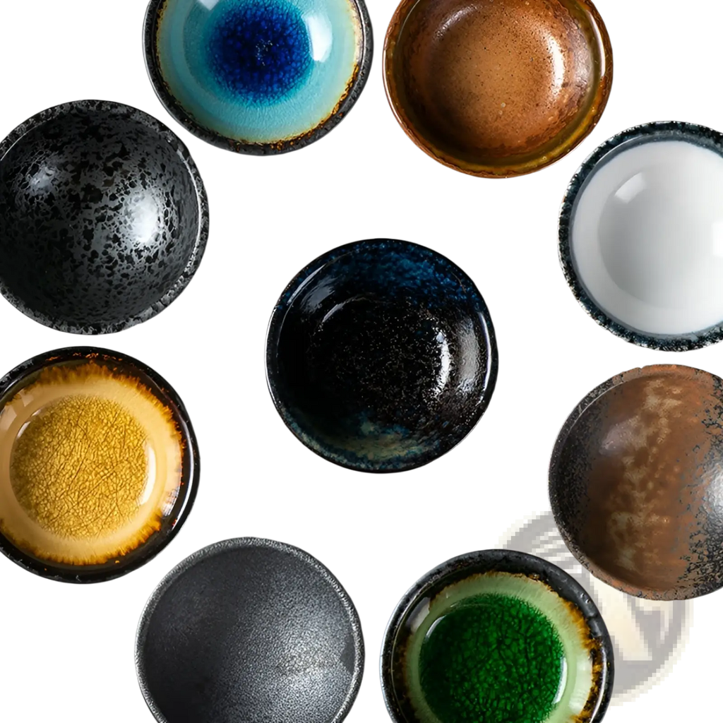 Japanese Ceramic Small Plates Rustic Speckled Glaze