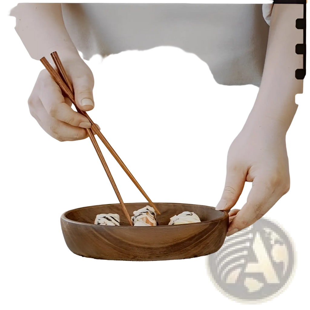 Japanese Sushi Platter Handcrafted Wooden Boat Set