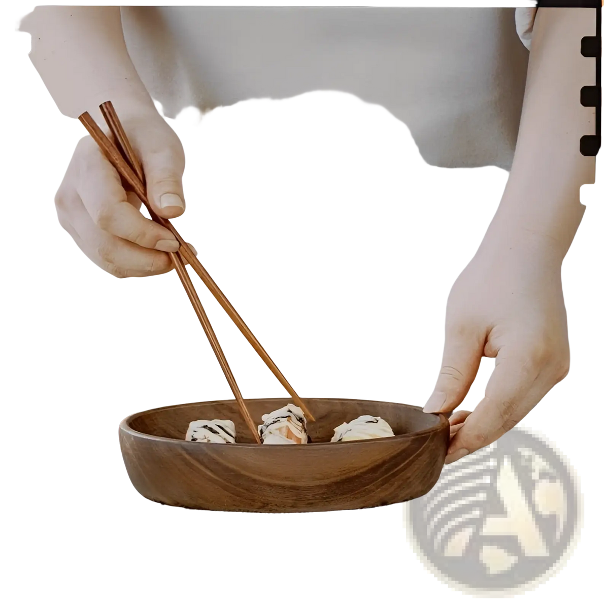 Japanese Sushi Platter Handcrafted Wooden Boat Set