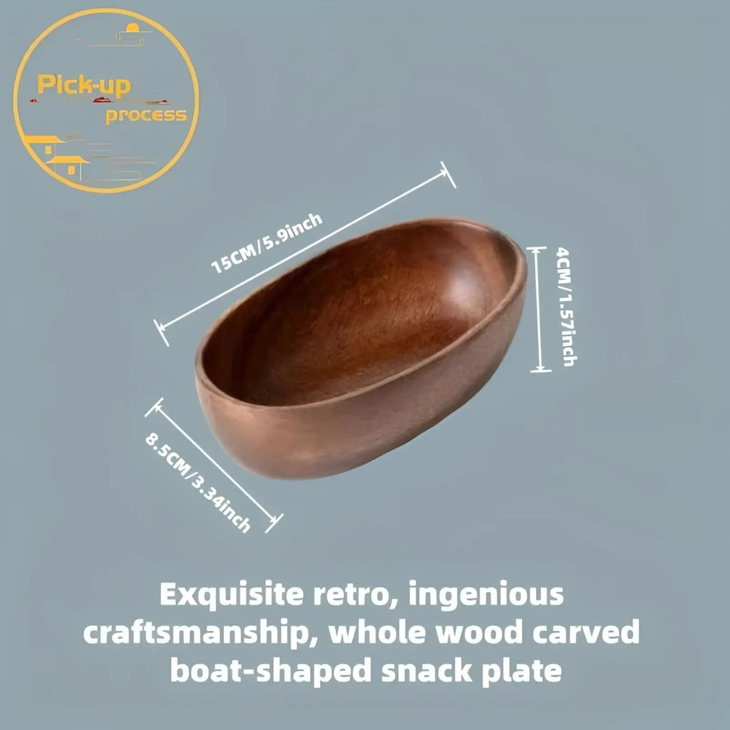 Japanese Sushi Platter Handcrafted Wooden Boat Set