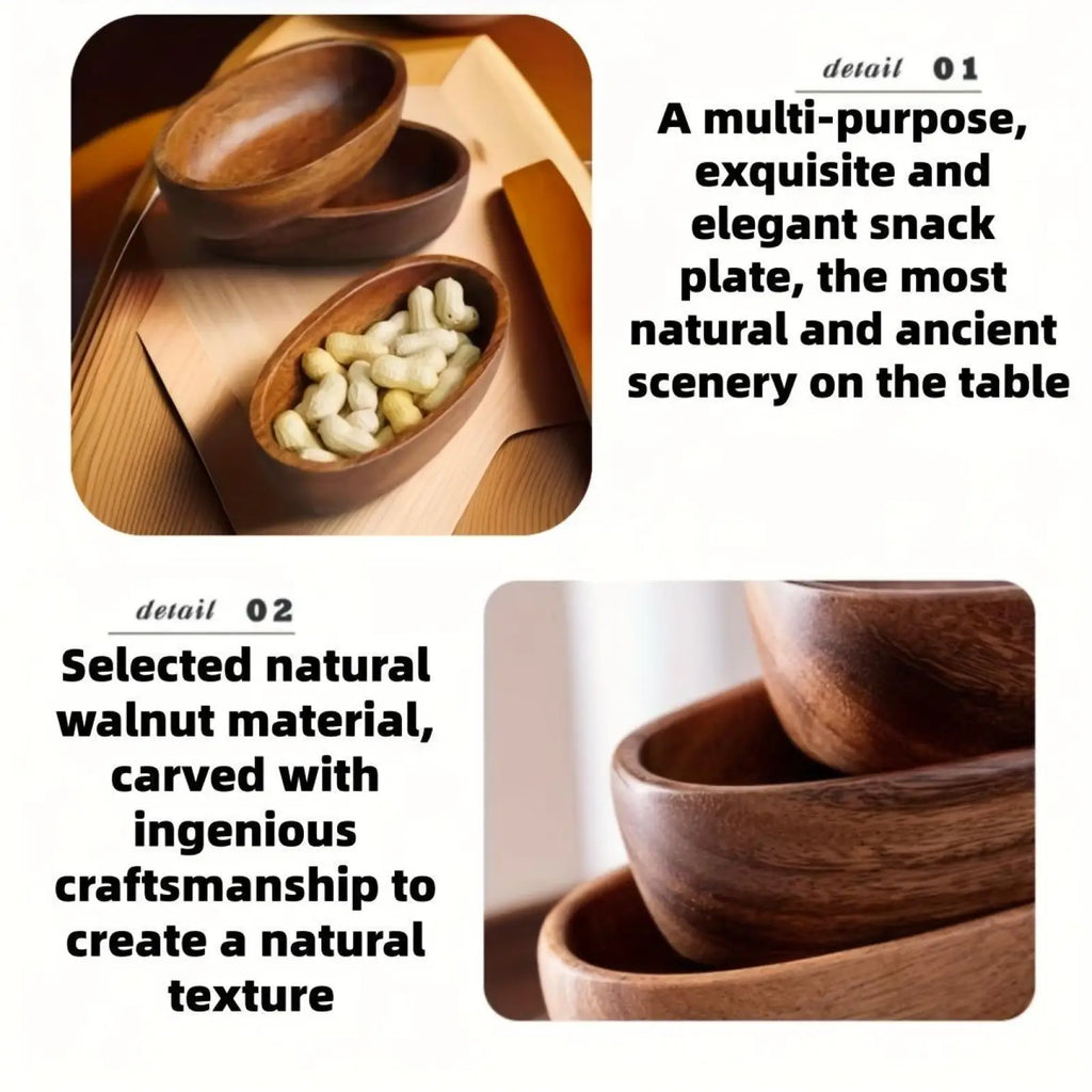 Japanese Sushi Platter Handcrafted Wooden Boat Set