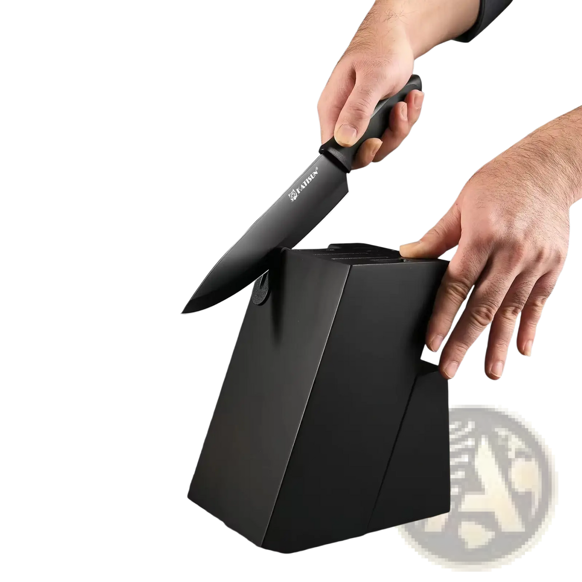 Kitchen Knife Set 15 Piece Carbon Steel with Sharpener
