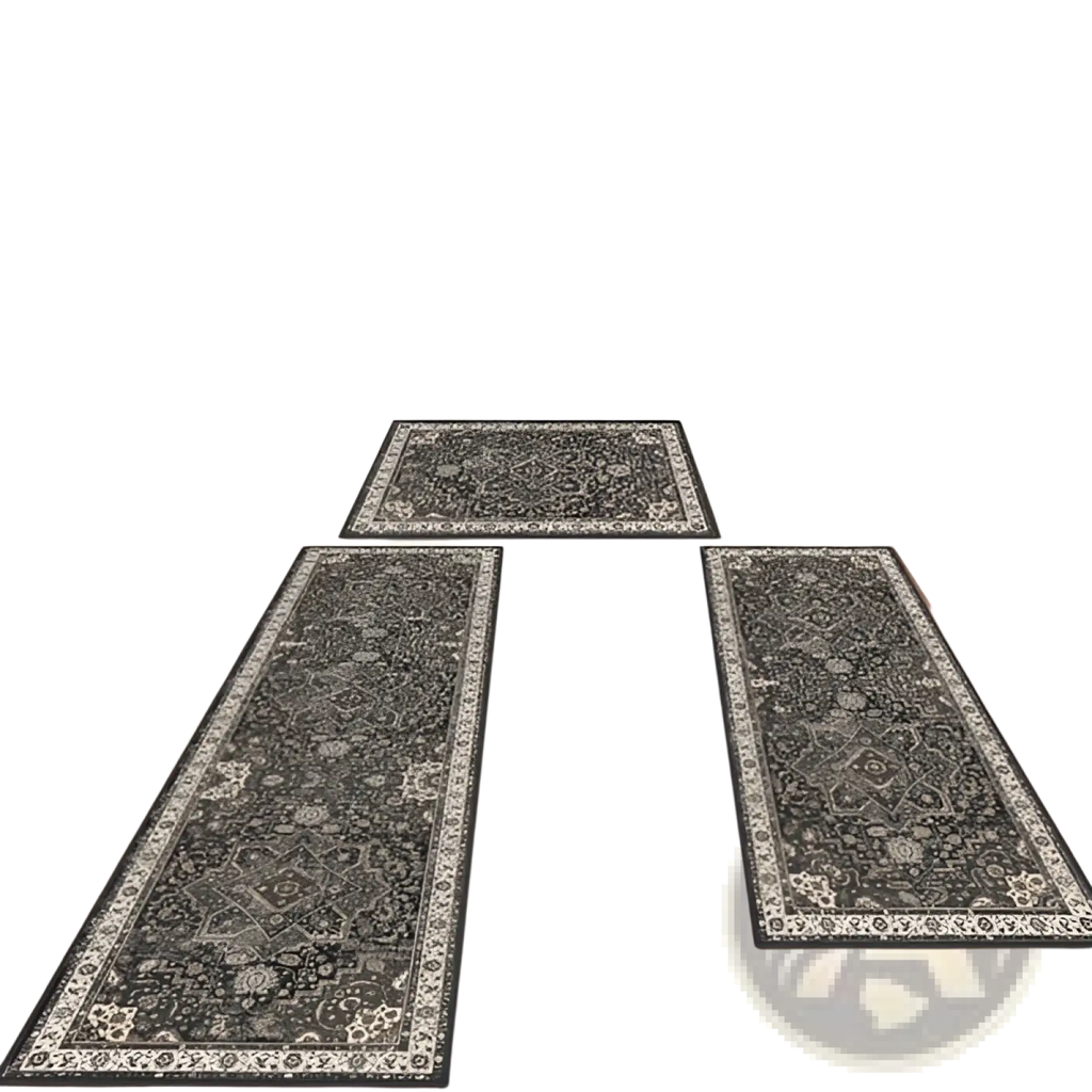 Kitchen Rug Sets 3 Piece Washable Boho Non Slip Runner