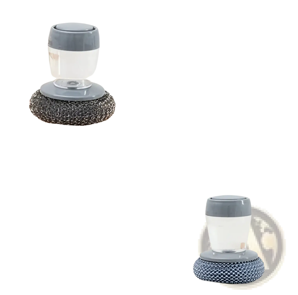 Kitchen Soap Dispensing Palm Brush and Scrubber Set