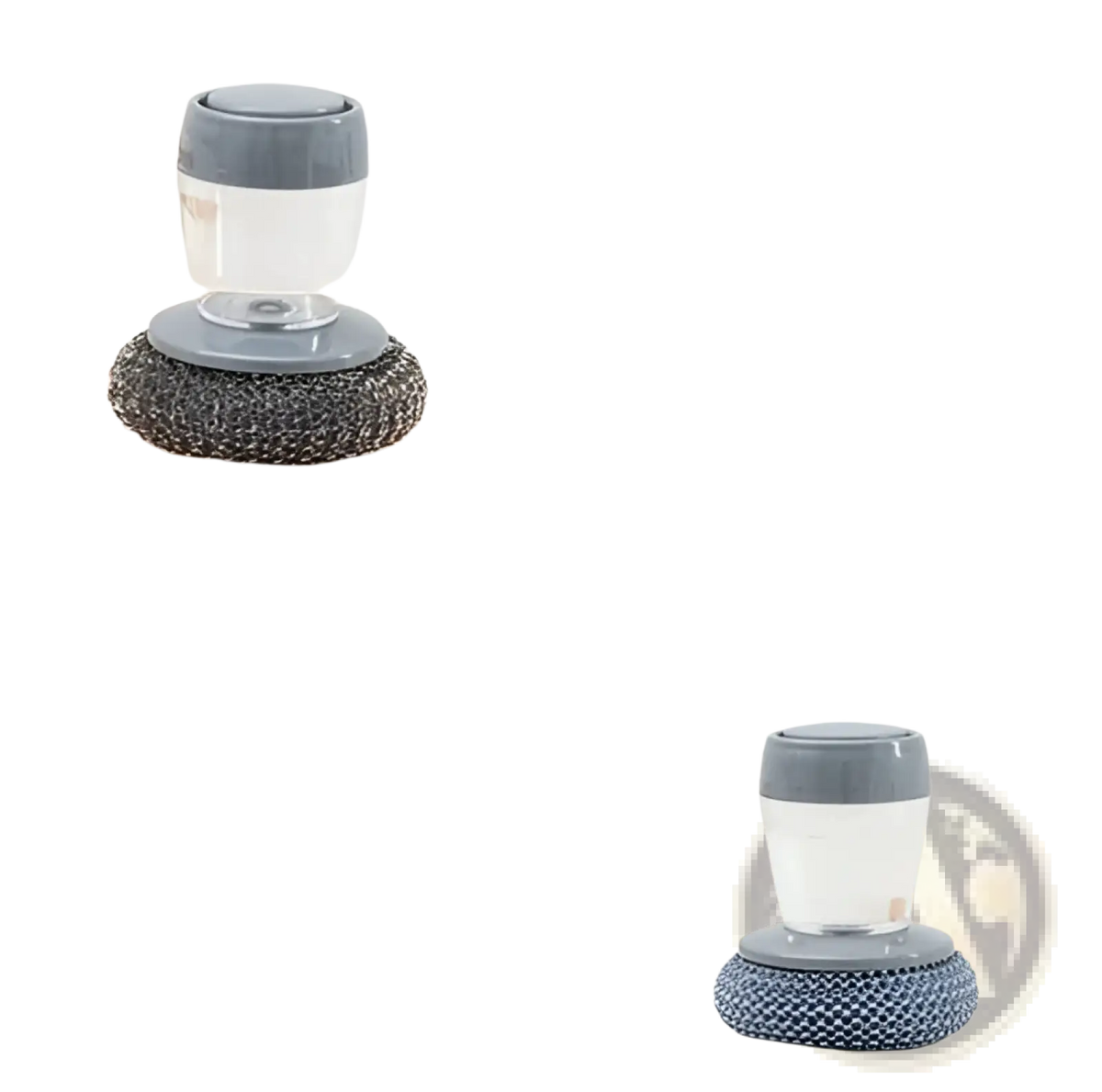 Kitchen Soap Dispensing Palm Brush and Scrubber Set
