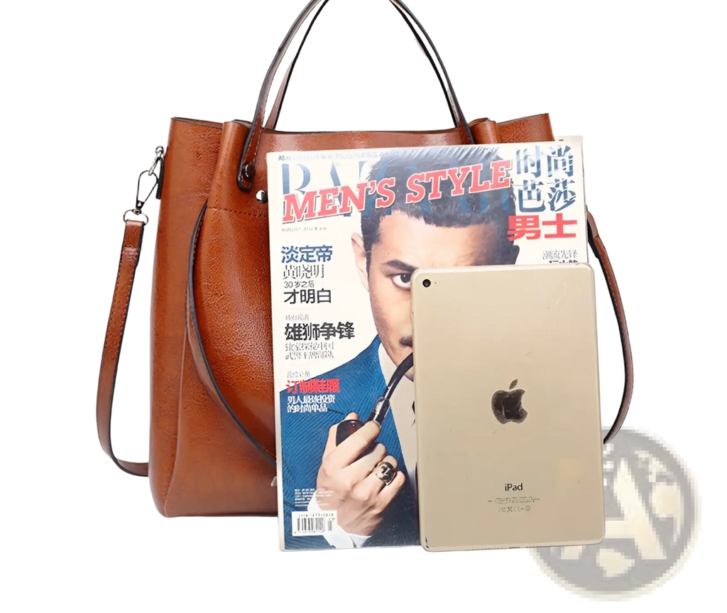 Large Capacity Faux Leather Tote Shoulder Bag