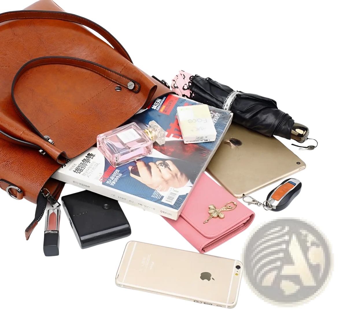 Large Capacity Faux Leather Tote Shoulder Bag