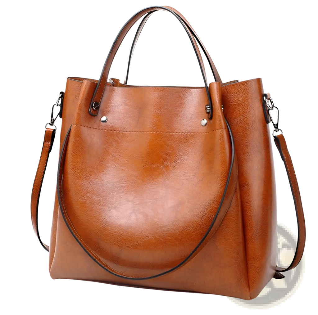 Large Capacity Faux Leather Tote Shoulder Bag