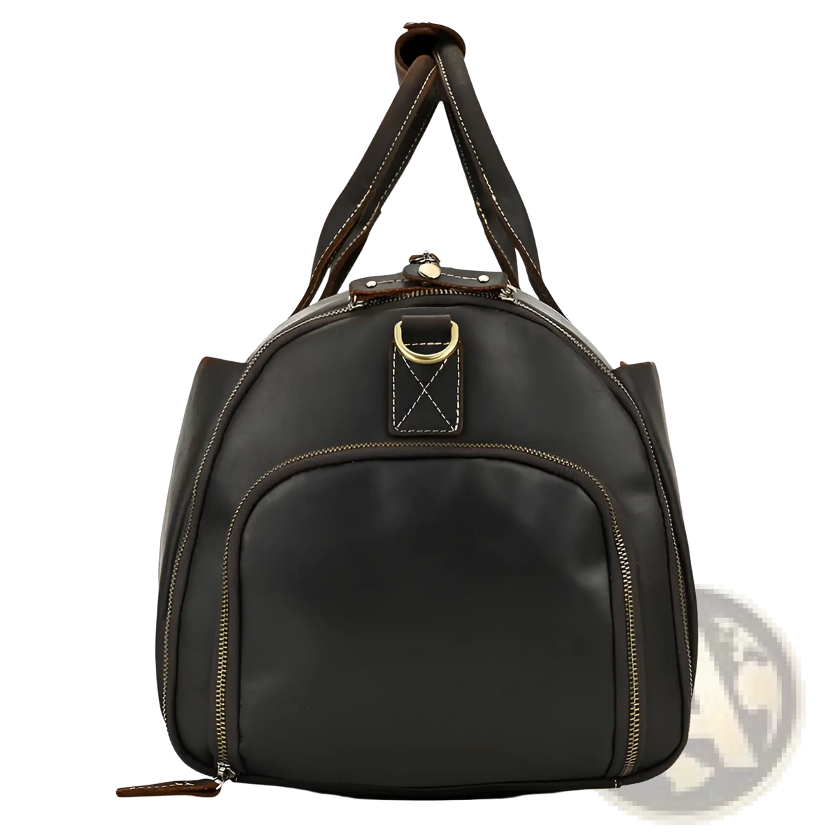 Leather Duffle Bag Vintage Large Folding Travel Bag