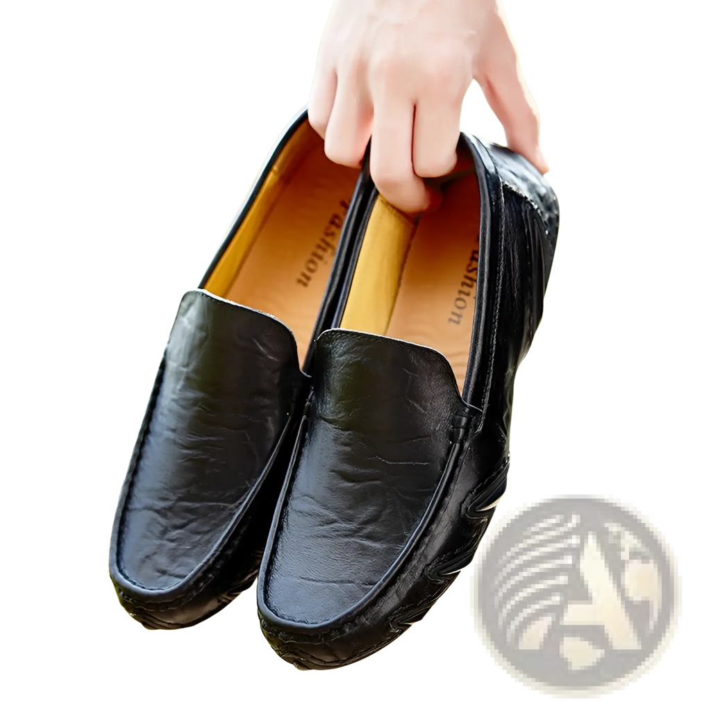 Leather Loafers for Men Retro British Style Shoes