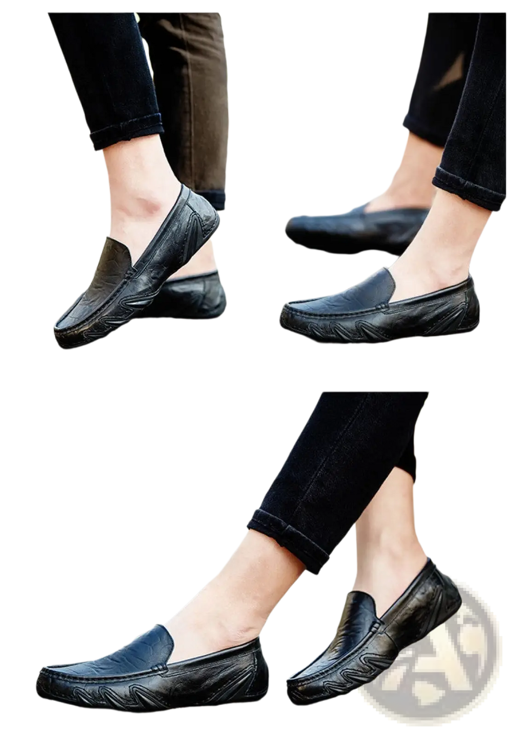 Leather Loafers for Men Retro British Style Shoes