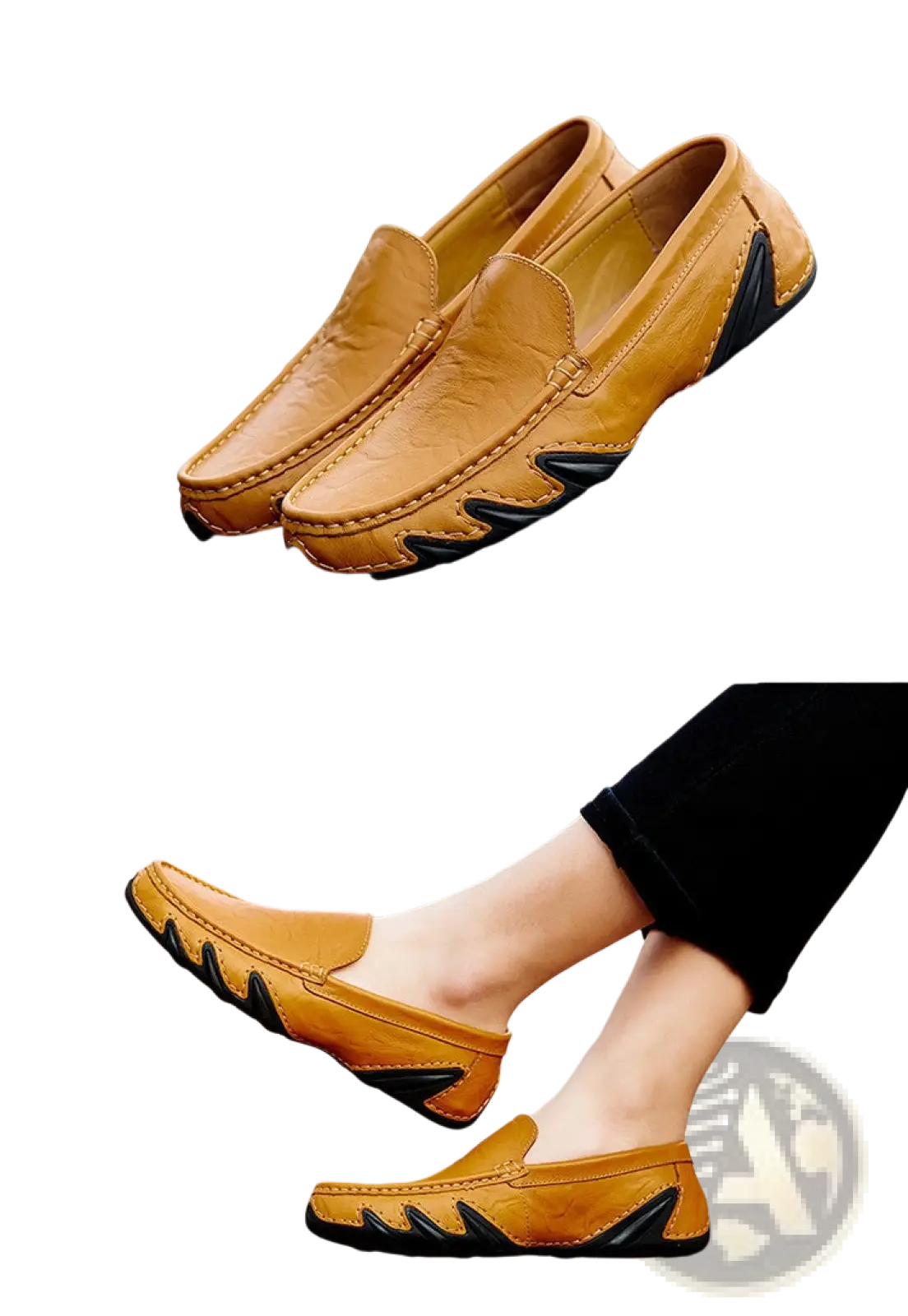 Leather Loafers for Men Retro British Style Shoes
