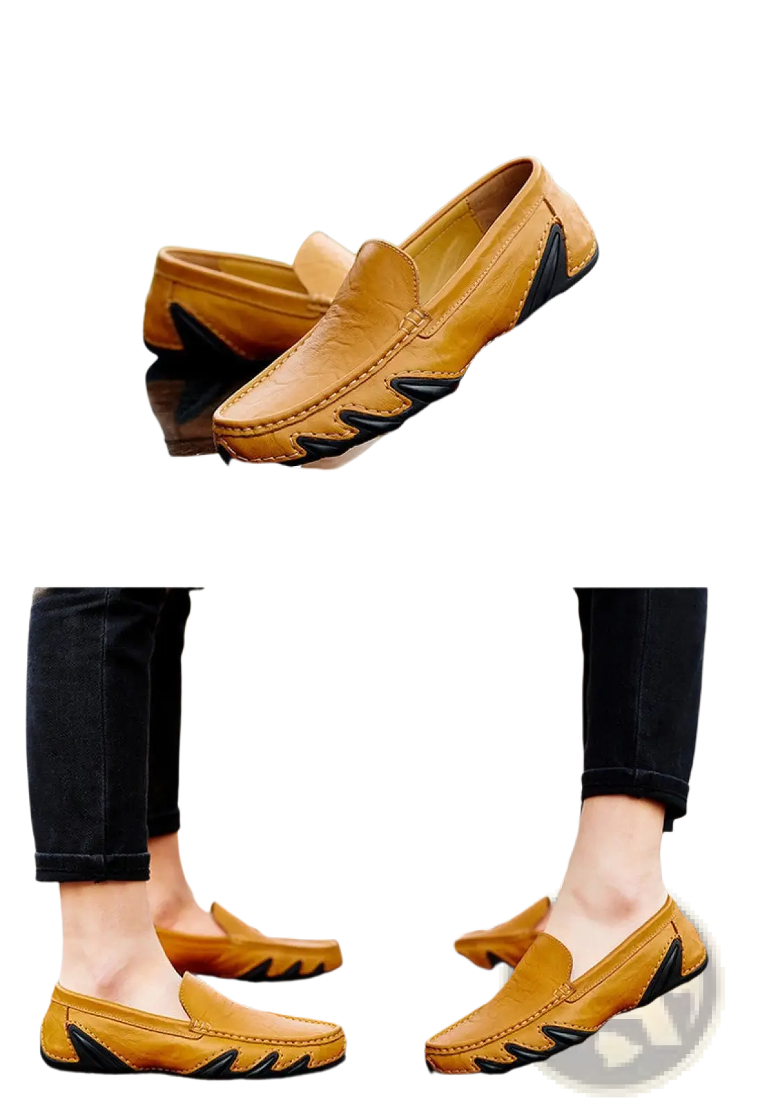 Leather Loafers for Men Retro British Style Shoes