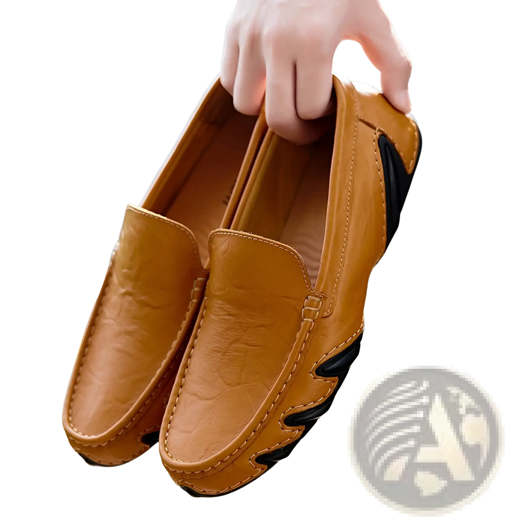 Leather Loafers for Men Retro British Style Shoes
