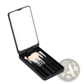 Led Makeup Mirror with Folding Brush Set Case