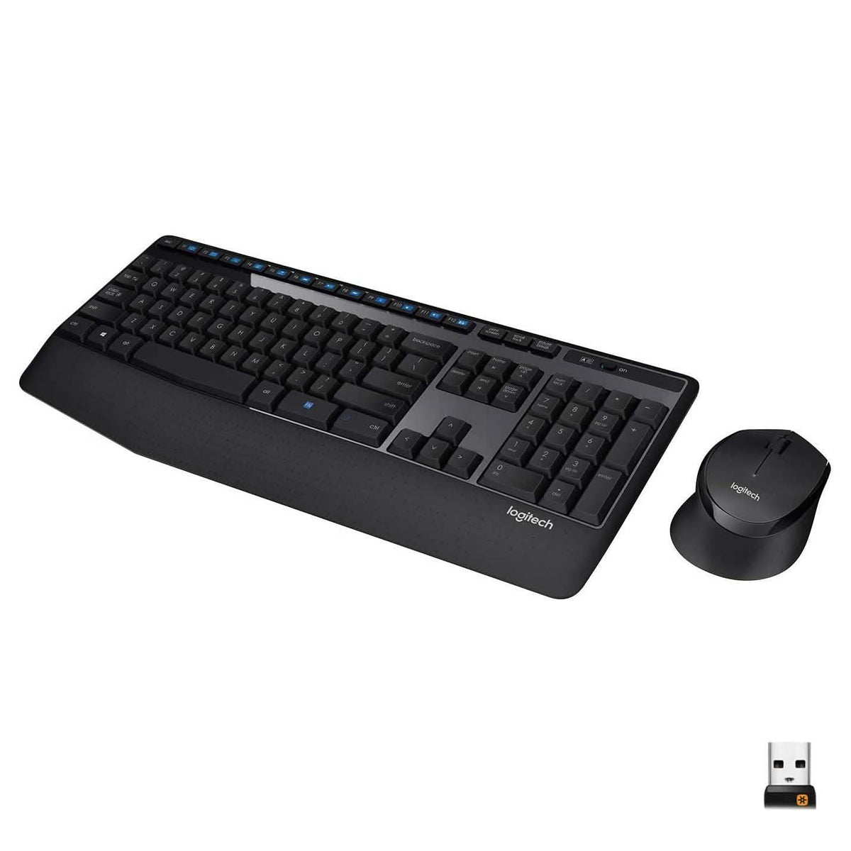 Logitech Wireless Combo Full-Sized Keyboard with Comfortable Right-Handed Mouse (Refurbished)