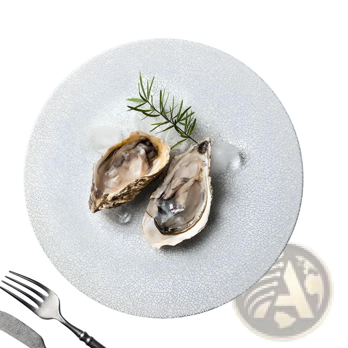 Lucerne Sophie White Crackle Ceramic Plate