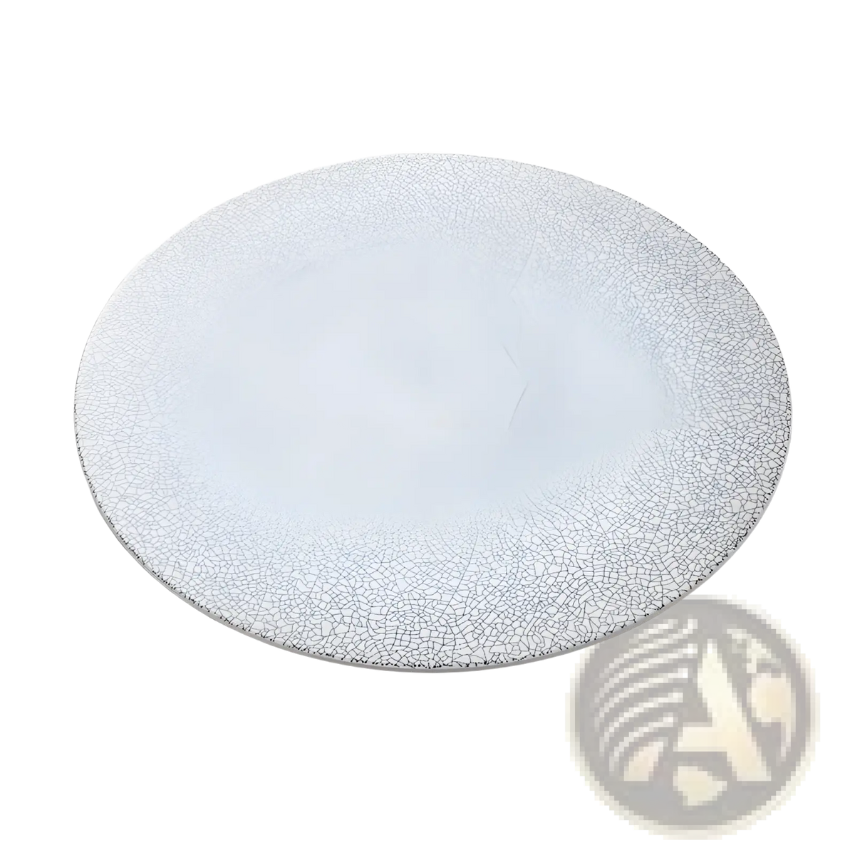 Lucerne Sophie White Crackle Ceramic Plate