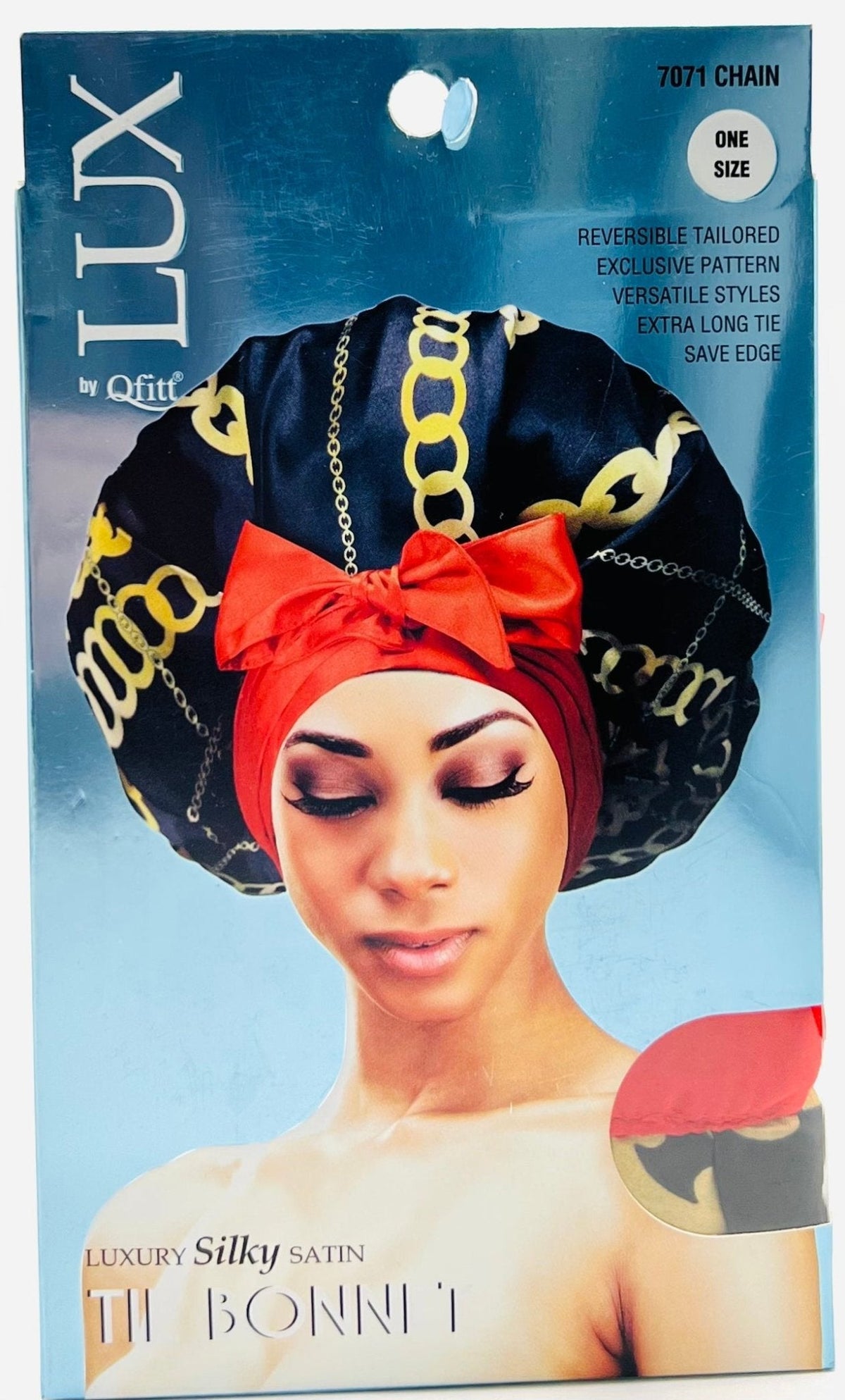 LUX SILKY SATIN TIE BONNET