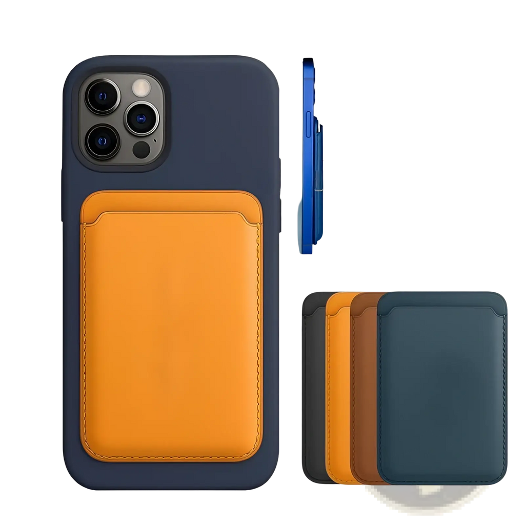Magnetic Leather Wallet Card Holder for Iphone 14 13 12