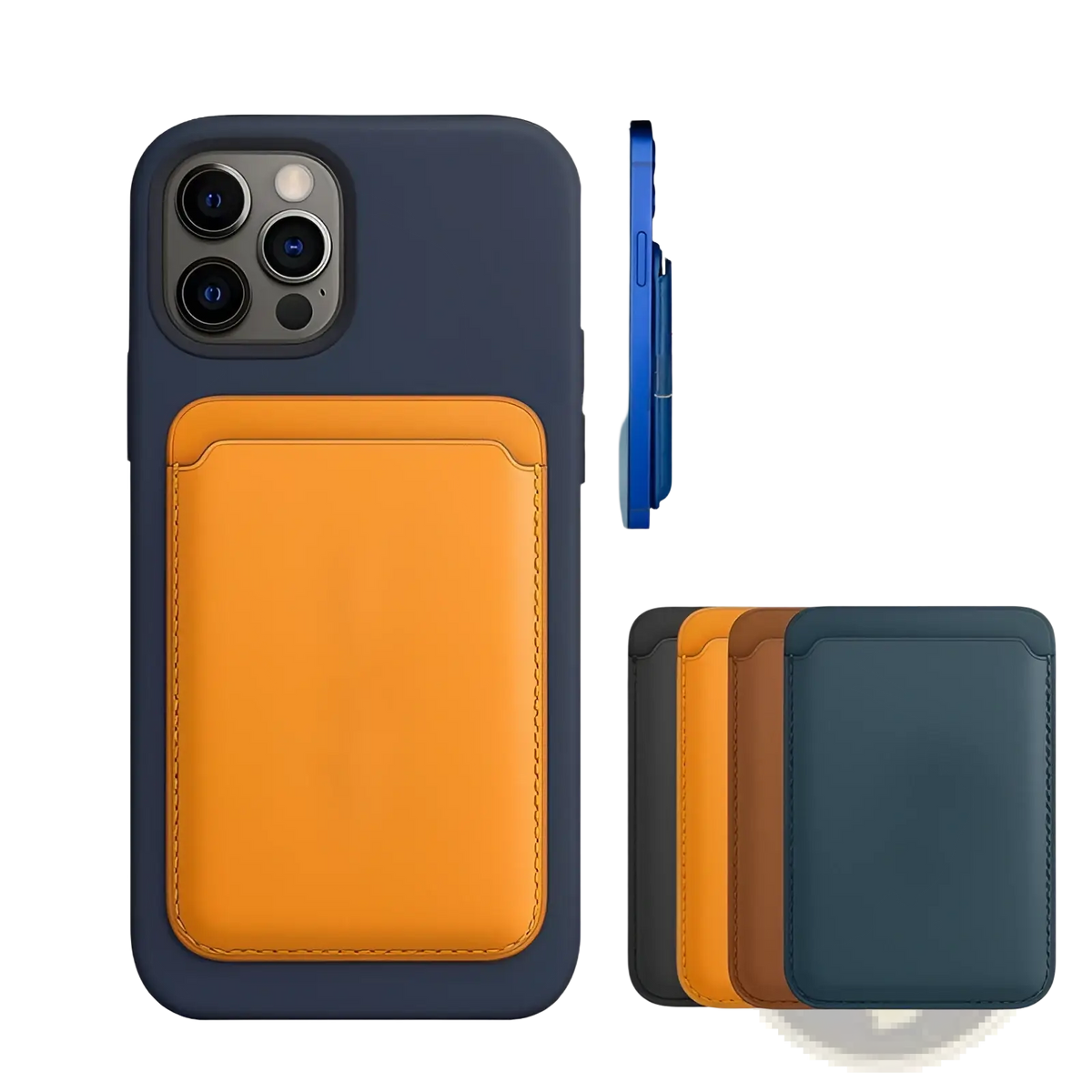 Magnetic Leather Wallet Card Holder for Iphone 14 13 12