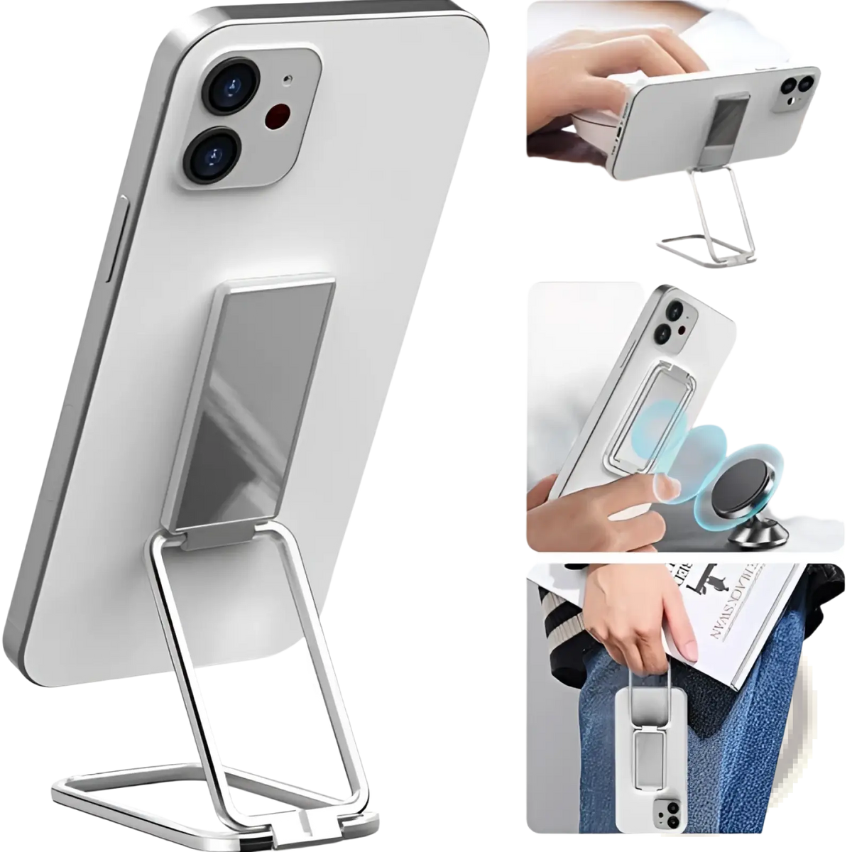 Magnetic Phone Ring Holder Foldable Desktop Stand