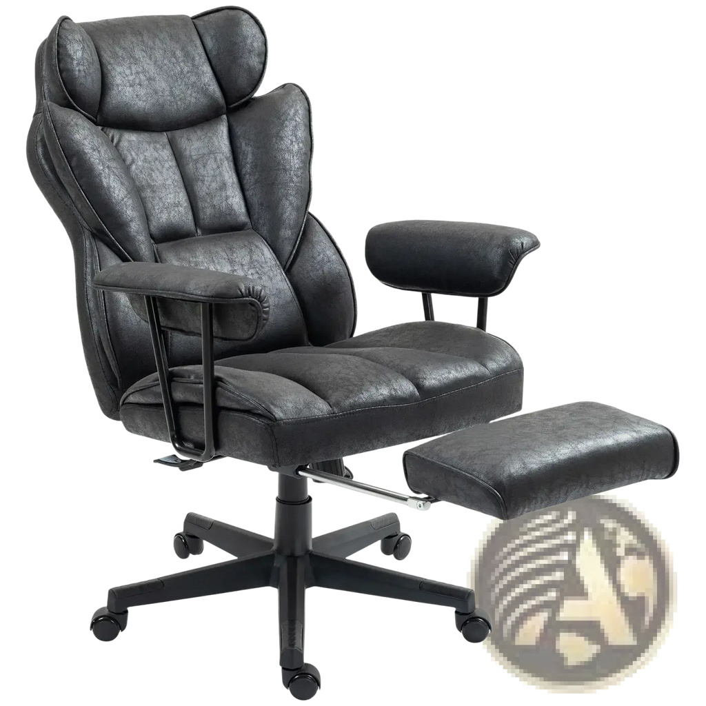 Massage Office Chair with Reclining Footrest 396lbs