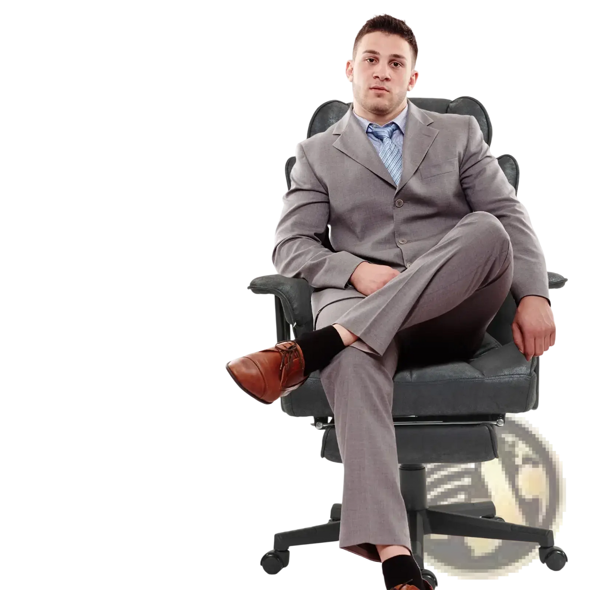 Massage Office Chair with Reclining Footrest 396lbs