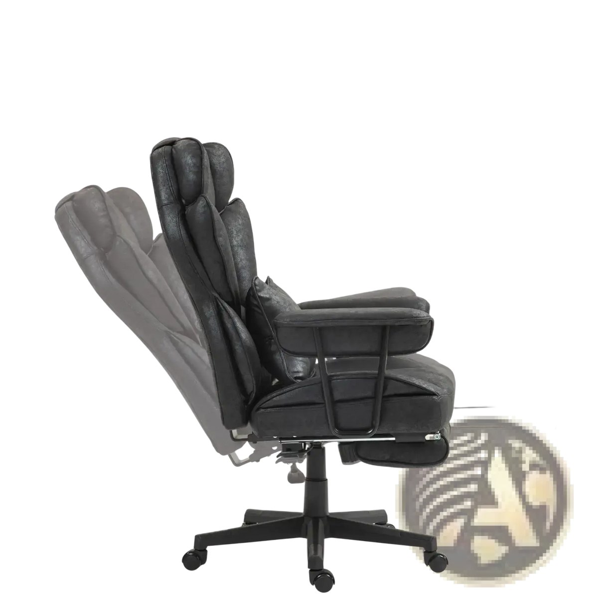 Massage Office Chair with Reclining Footrest 396lbs
